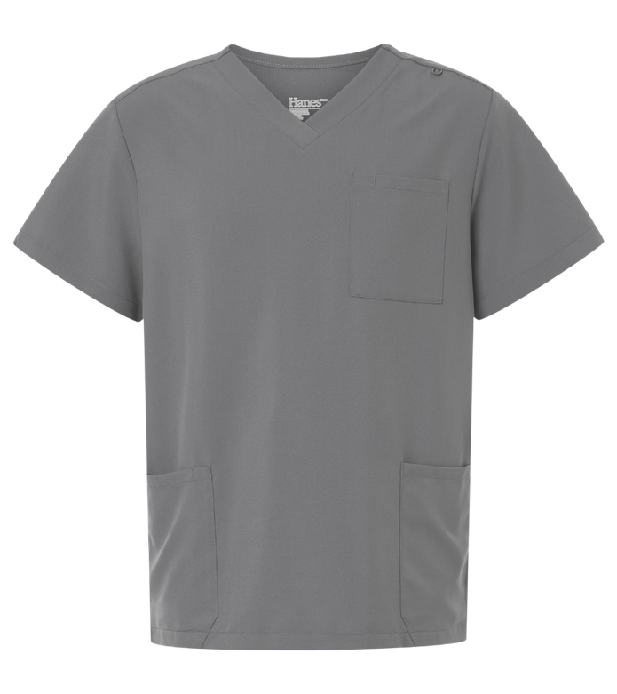 Hanes Men’s V-Neck Three-Pocket Scrub Top