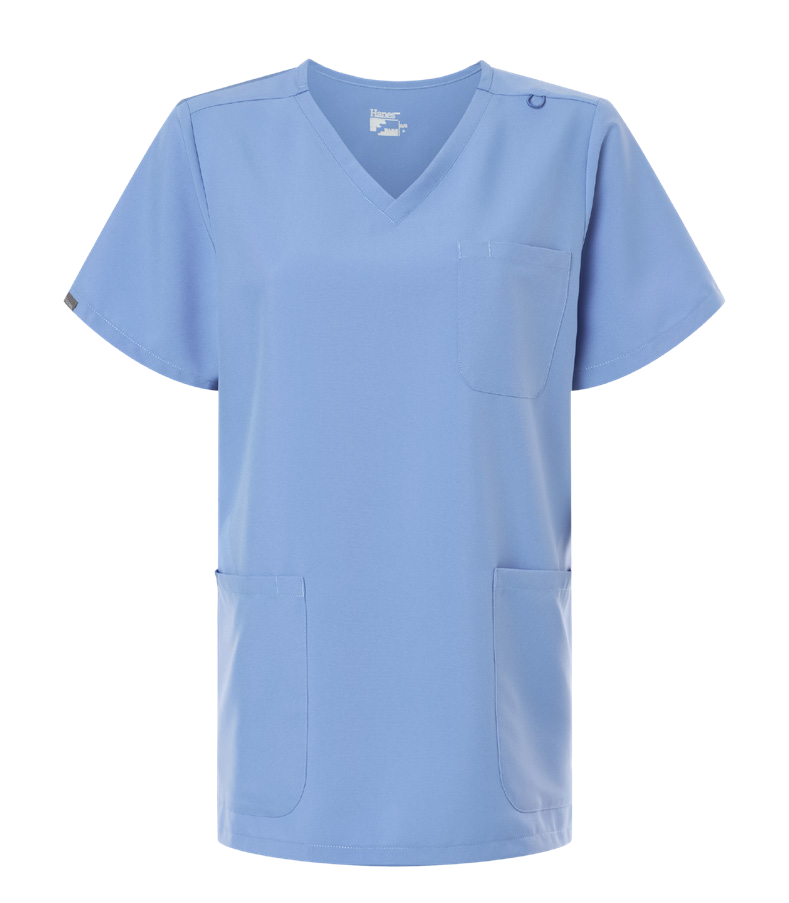 Hanes Women’s V-Neck Three-Pocket Scrub Top