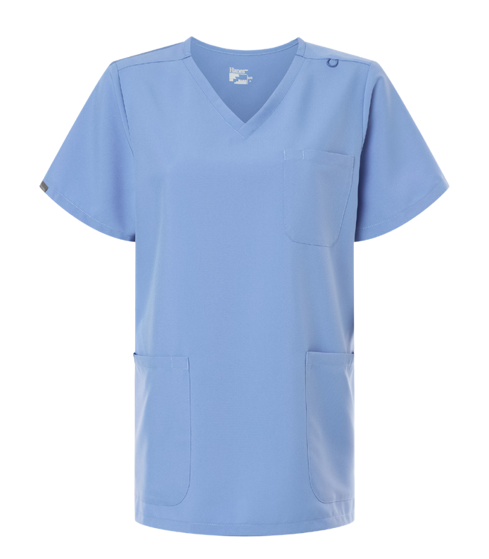 Hanes Women’s V-Neck Three-Pocket Scrub Top
