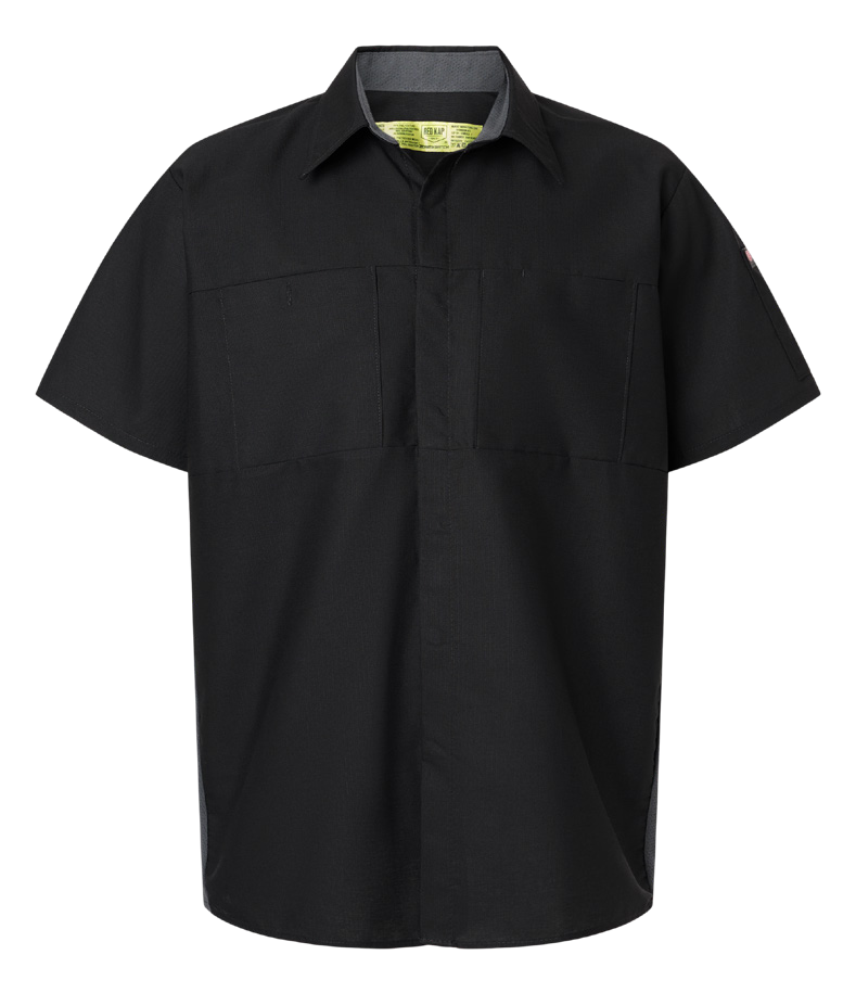 Red Kap Men’s Performance Plus Short-Sleeve Shirt with OilBlok Technology