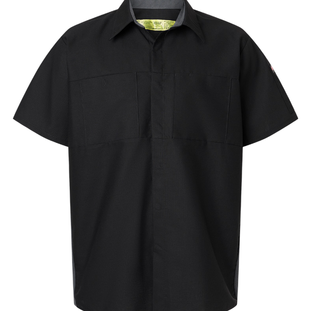 Red Kap Men’s Performance Plus Short-Sleeve Shirt with OilBlok Technology