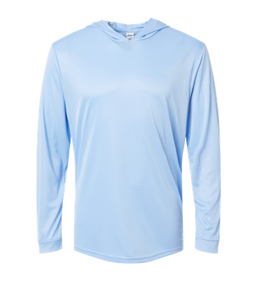 Team 365 Sport Light Blue Hooded Performance Shirt in SPORT LIGHT BLUE