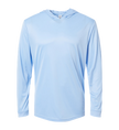Team 365 Sport Light Blue Hooded Performance Shirt in SPORT LIGHT BLUE