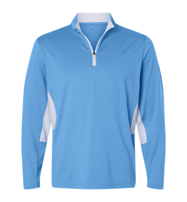 Puma Golf Team Light Blue and White Quarter-Zip Pullover in TEAM LIGHT BLUE/WHITE GLOW