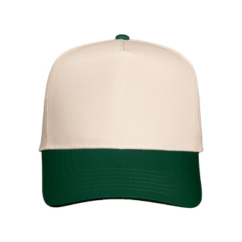 Valucap Natural and Forest Green Adjustable Cap in NATURAL/FOREST GREEN