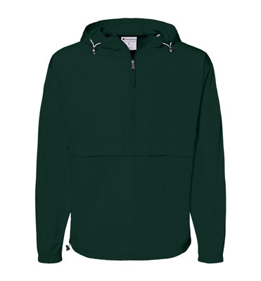 Champion Unisex Dark Green Pullover Jacket in DARK GREEN
