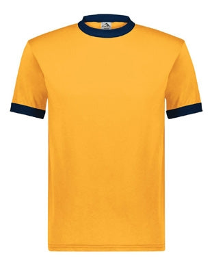 Augusta Sportswear Gold and Navy Color-Block T-Shirt