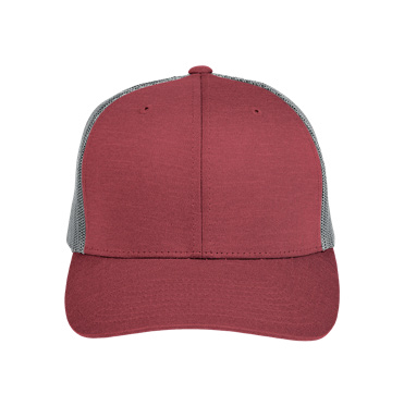Team 365 Youth Maroon Heather Trucker Cap in Sport Maroon Heather/Sport Graphite