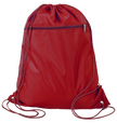 Q-Tees Maroon Drawstring Bag in Maroon