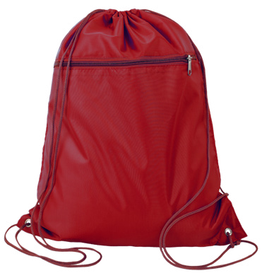 Q-Tees Maroon Drawstring Bag in Maroon