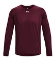 Under Armour Maroon/White Long-Sleeve Team Shirt in Maroon/White