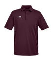 Under Armour Maroon/White Team Polo in Maroon/White