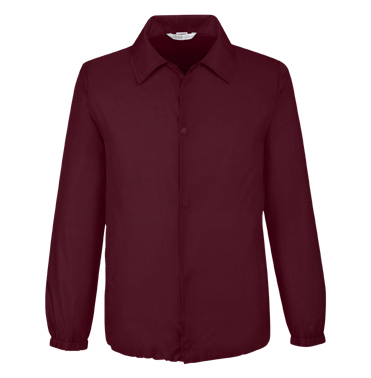 Team 365 Unisex Sport Maroon Coaches Jacket in Sport Maroon