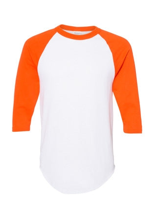 Augusta Sportswear Unisex White and Orange Raglan Team Shirt