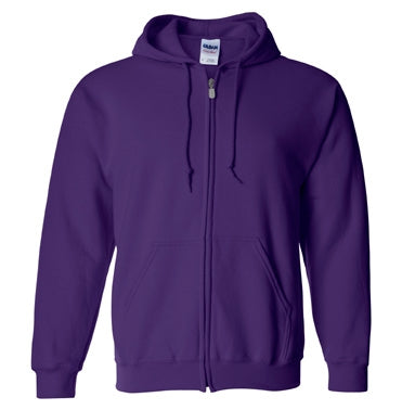 Gildan Purple Full-Zip Hoodie product photo