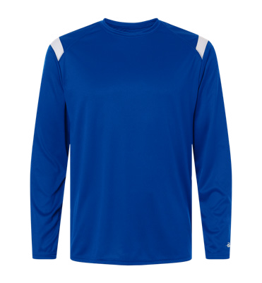 Badger Badger Unisex Long-Sleeve Shirt in Royal/White
