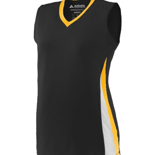 Ladies Tornado Jersey - Black/Gold/White - Proton Sports & Apparel