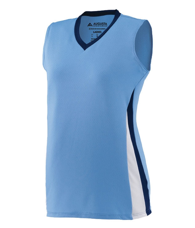 Girls Tornado Jersey - Columbia Blue/Navy/White - Proton Sports & Apparel