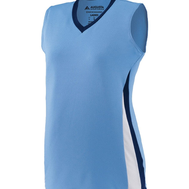 Girls Tornado Jersey - Columbia Blue/Navy/White - Proton Sports & Apparel