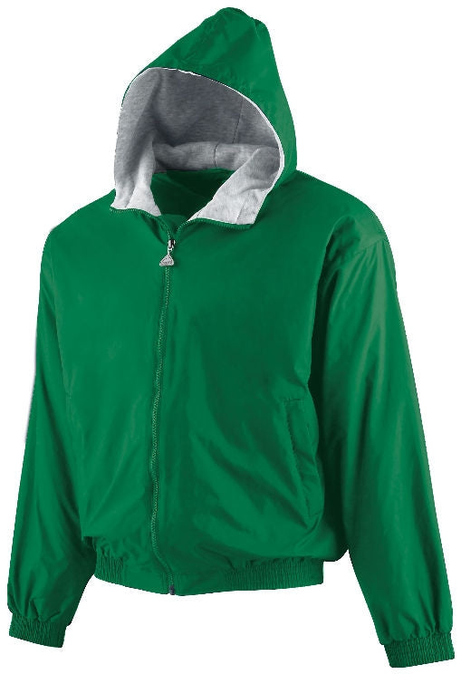 Youth Hooded Taffeta Jacket/Fleece Lined - Kelly - Proton Sports & Apparel