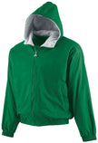Youth Hooded Taffeta Jacket/Fleece Lined - Kelly - Proton Sports & Apparel