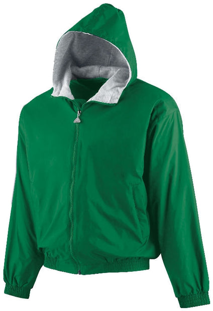 Youth Hooded Taffeta Jacket/Fleece Lined - Kelly - Proton Sports & Apparel