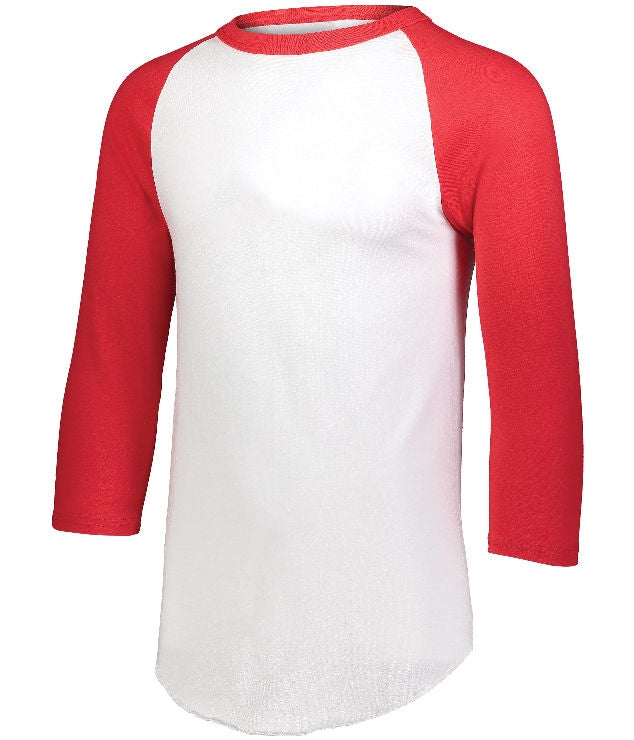 Toddler Baseball 3/4 Sleeve Tee 2.0 - White/Red - Proton Sports & Apparel