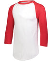 Toddler Baseball 3/4 Sleeve Tee 2.0 - White/Red - Proton Sports & Apparel