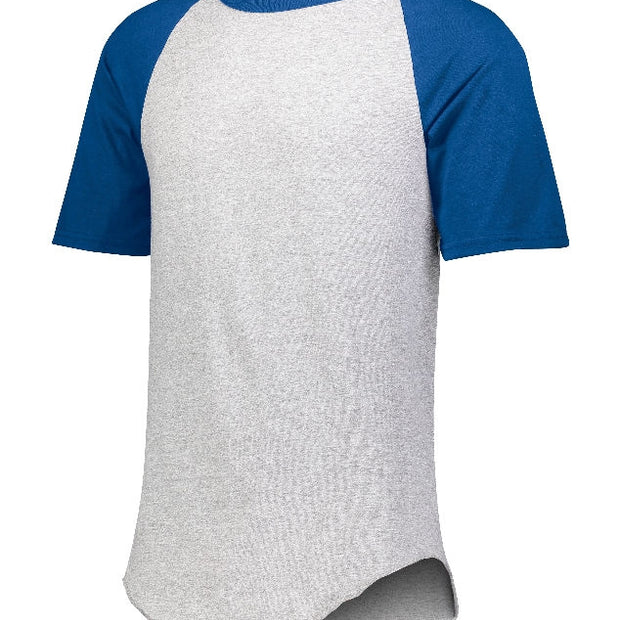 Youth Baseball Short Sleeve Tee 2.0 - Athletic Heather/Royal - Proton Sports & Apparel