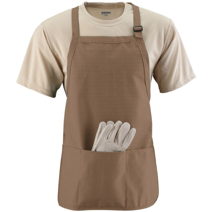 Medium Length Apron With Pouch - Khaki - Proton Sports & Apparel