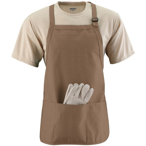 Medium Length Apron With Pouch - Khaki - Proton Sports & Apparel