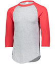 Youth Baseball 3/4 Sleeve Tee 2.0 - Athletic Heather/Red - Proton Sports & Apparel