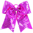 Sequin Cheer Hair Bow - Power Pink - Proton Sports & Apparel